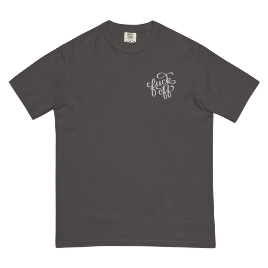 Fuck Off Embroidered Comfy Tee Goth Cloth Co.