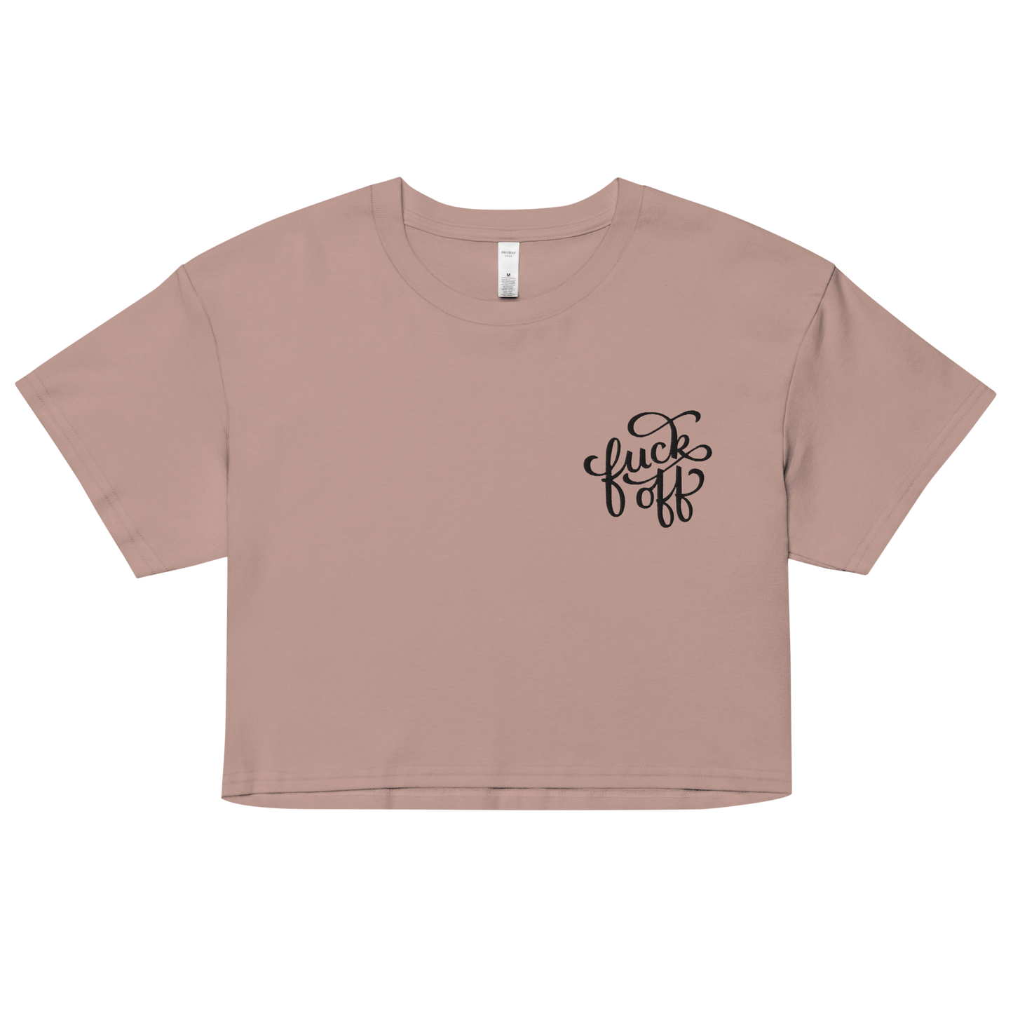 Fuck Off Embroidered Crop Top Goth Cloth Co.