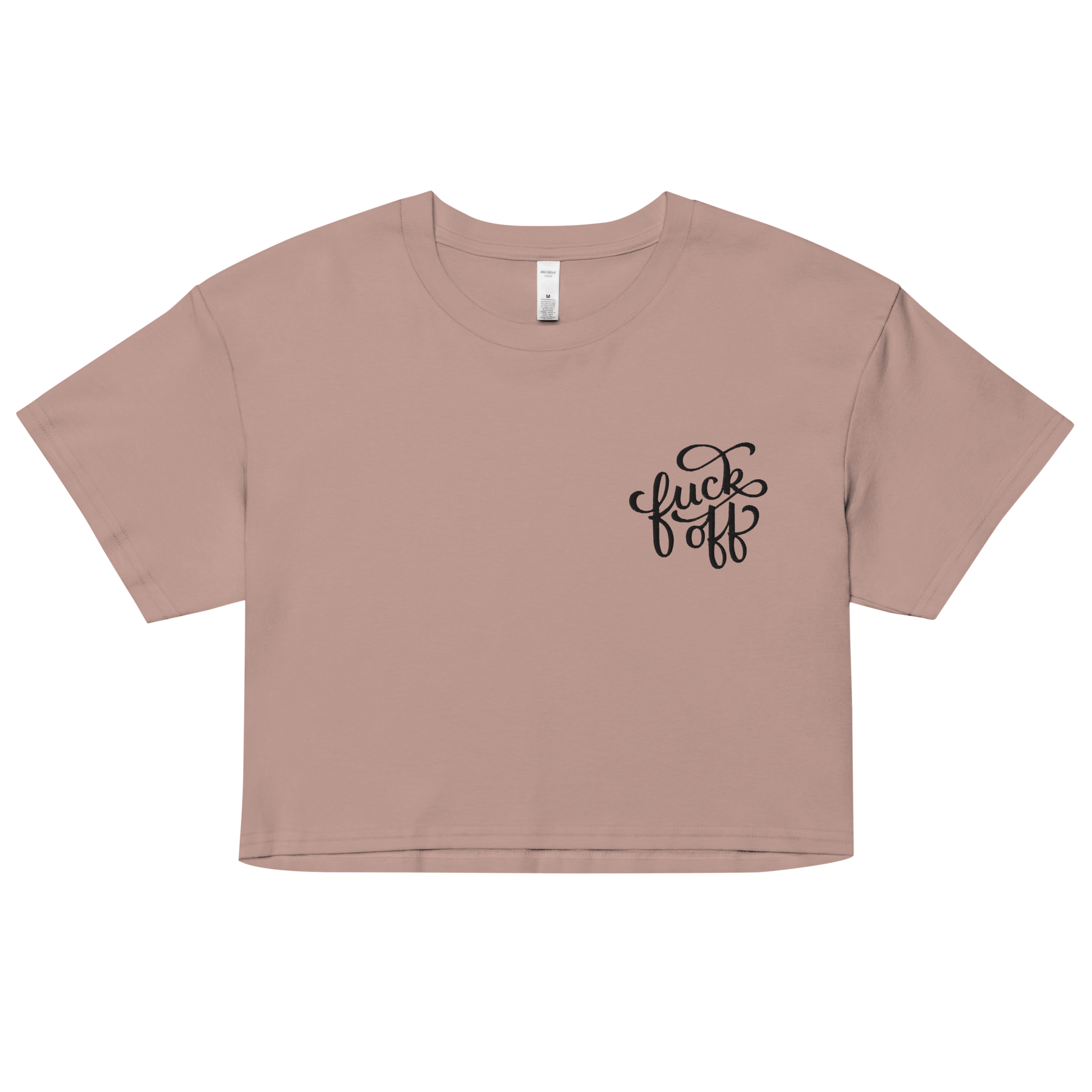 Fuck Off Embroidered Crop Top Goth Cloth Co.
