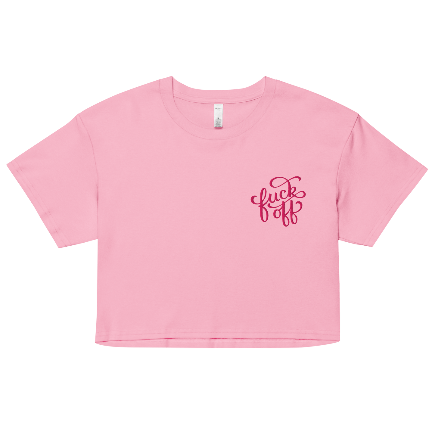 Fuck Off Embroidered Crop Top Goth Cloth Co.