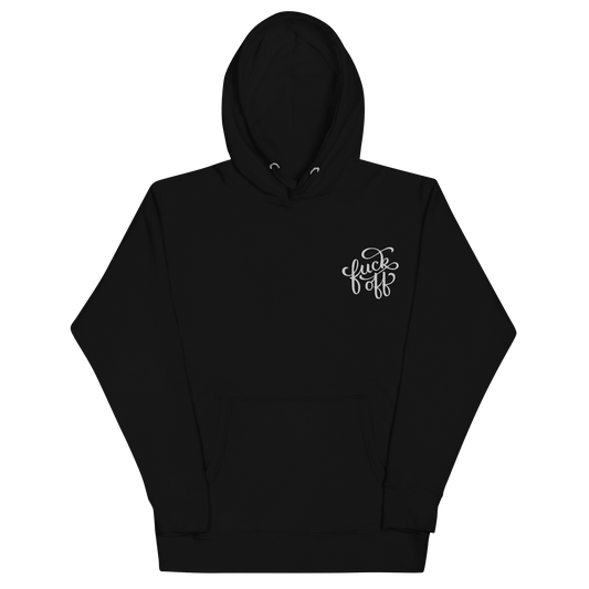 Fuck Off Embroidered Hoodie Goth Cloth Co.