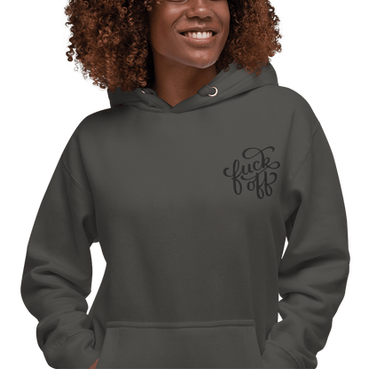 Fuck Off Embroidered Hoodie Goth Cloth Co.