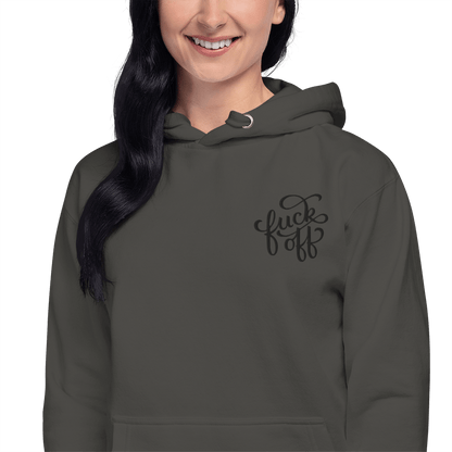 Fuck Off Embroidered Hoodie Goth Cloth Co.