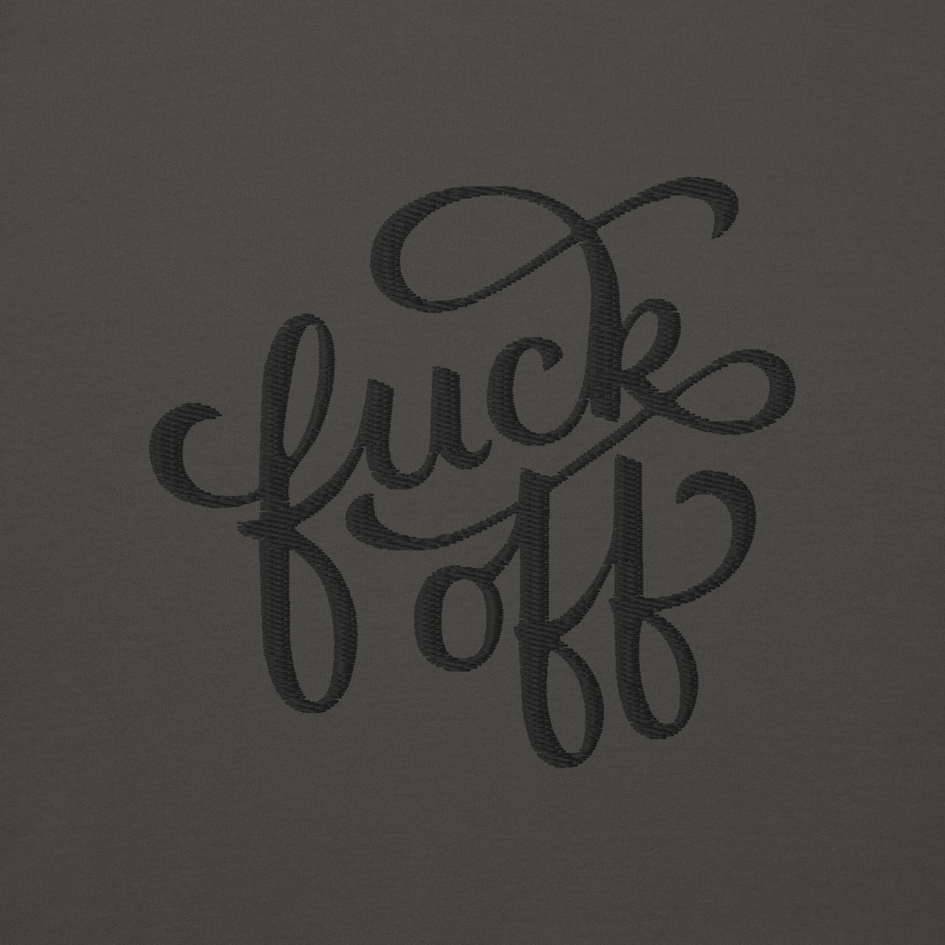 Fuck Off Embroidered Hoodie Goth Cloth Co.