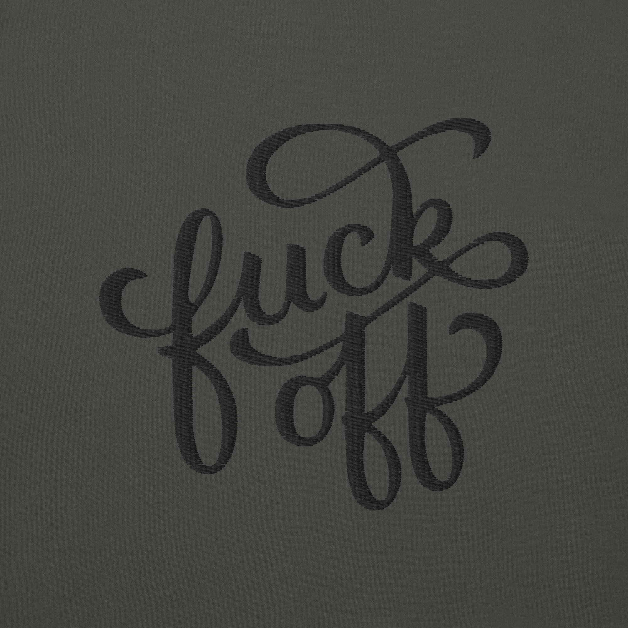 Fuck Off Embroidered Hoodie Goth Cloth Co.