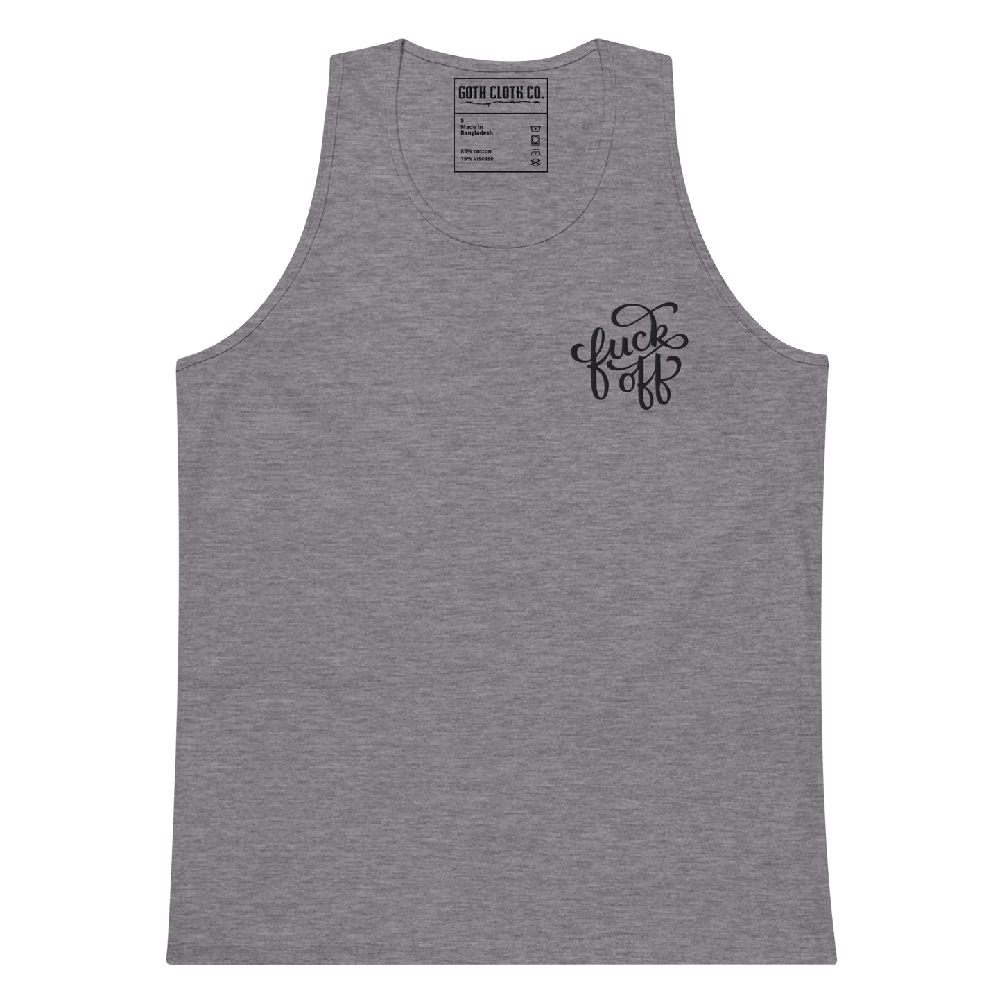 Fuck Off Embroidered Tank Top Goth Cloth Co.