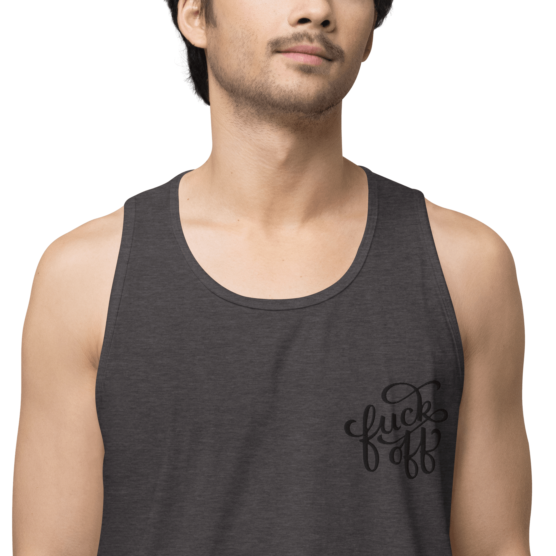 Fuck Off Embroidered Tank Top Goth Cloth Co.