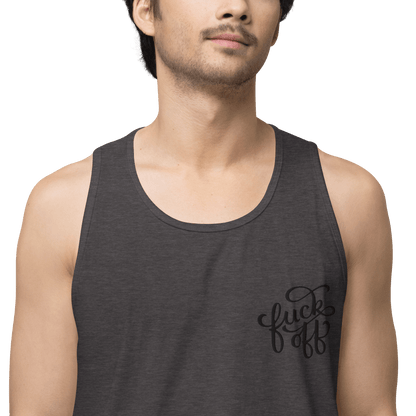 Fuck Off Embroidered Tank Top Goth Cloth Co.