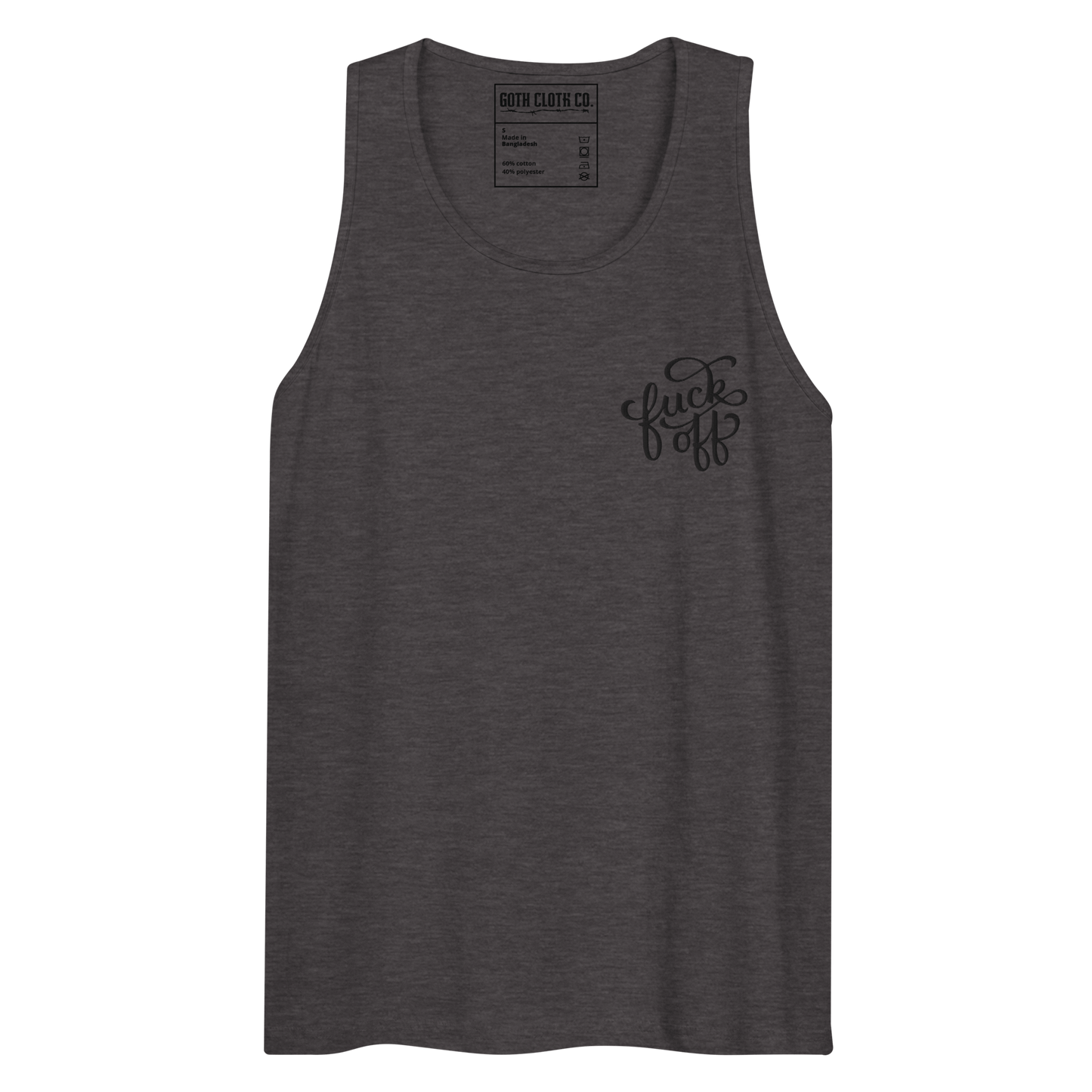 Fuck Off Embroidered Tank Top Goth Cloth Co.