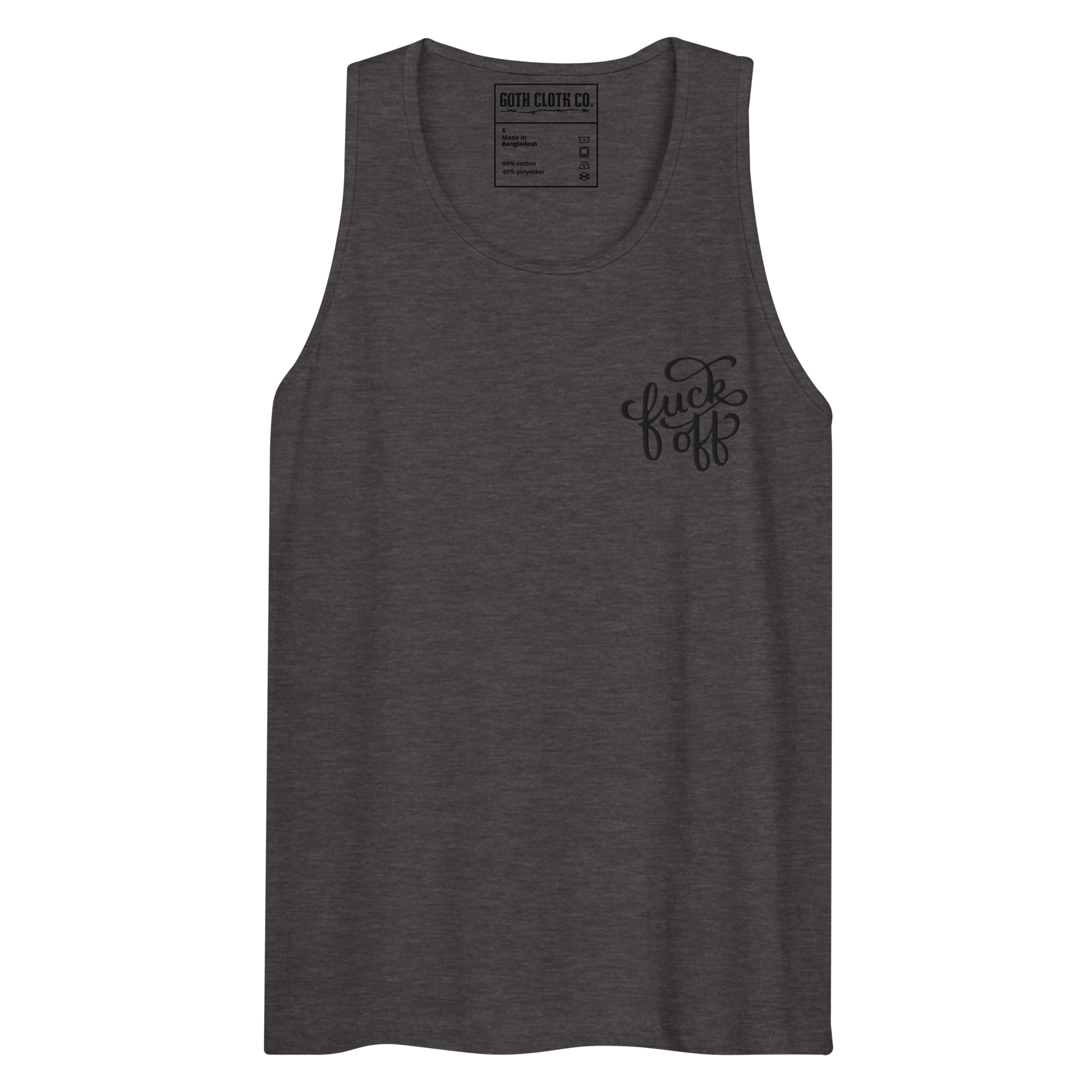 Fuck Off Embroidered Tank Top Goth Cloth Co.