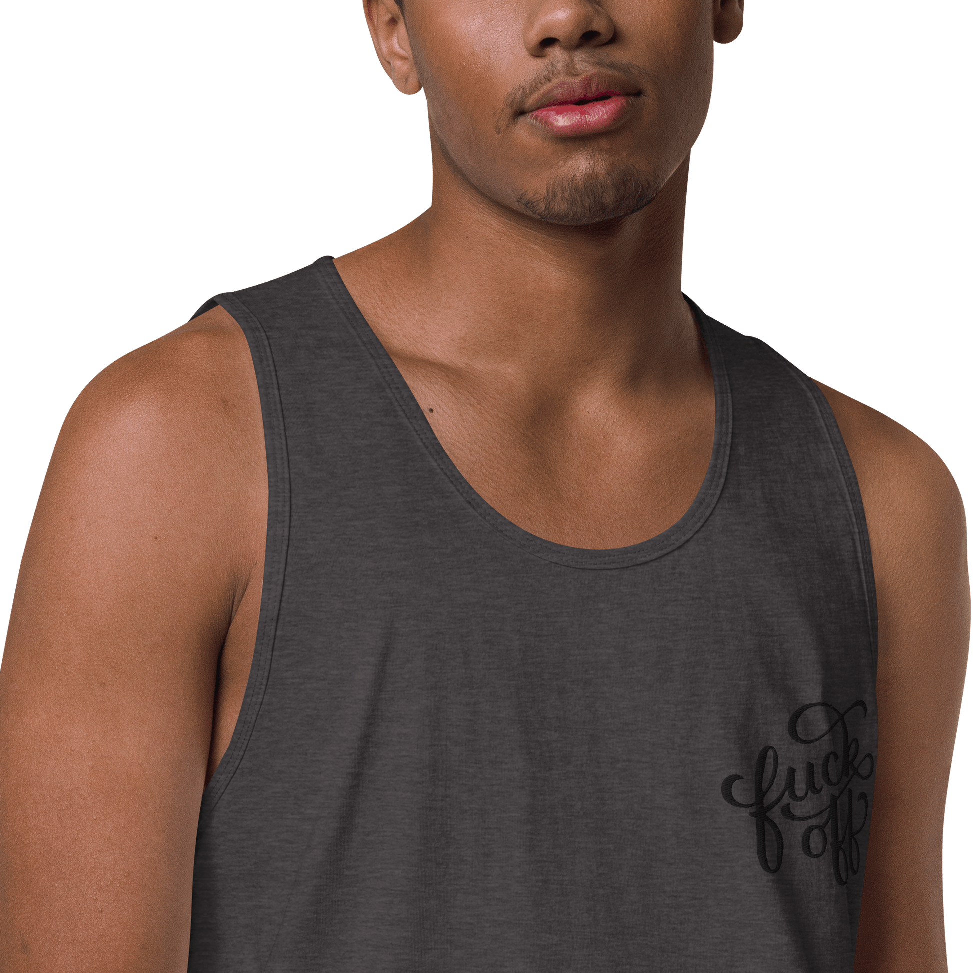 Fuck Off Embroidered Tank Top Goth Cloth Co.