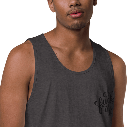 Fuck Off Embroidered Tank Top Goth Cloth Co.