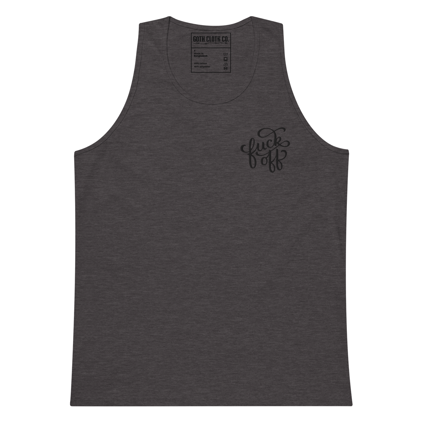 Fuck Off Embroidered Tank Top Goth Cloth Co.