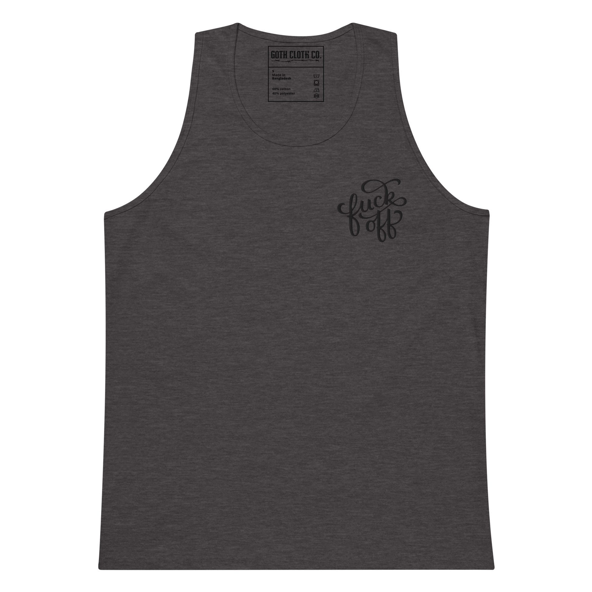 Fuck Off Embroidered Tank Top Goth Cloth Co.