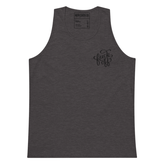 Fuck Off Embroidered Tank Top Goth Cloth Co.