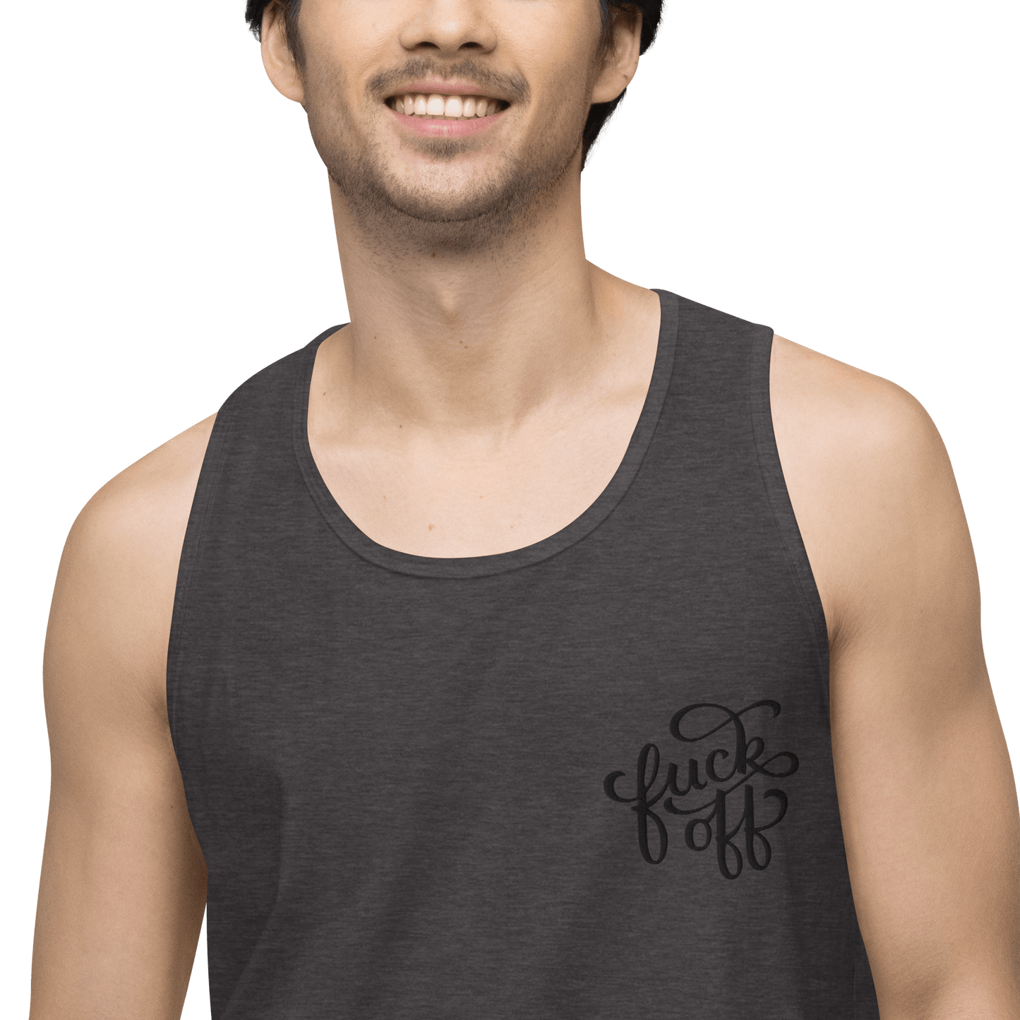 Fuck Off Embroidered Tank Top Goth Cloth Co.