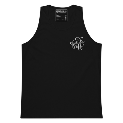 Fuck Off Embroidered Tank Top Goth Cloth Co.