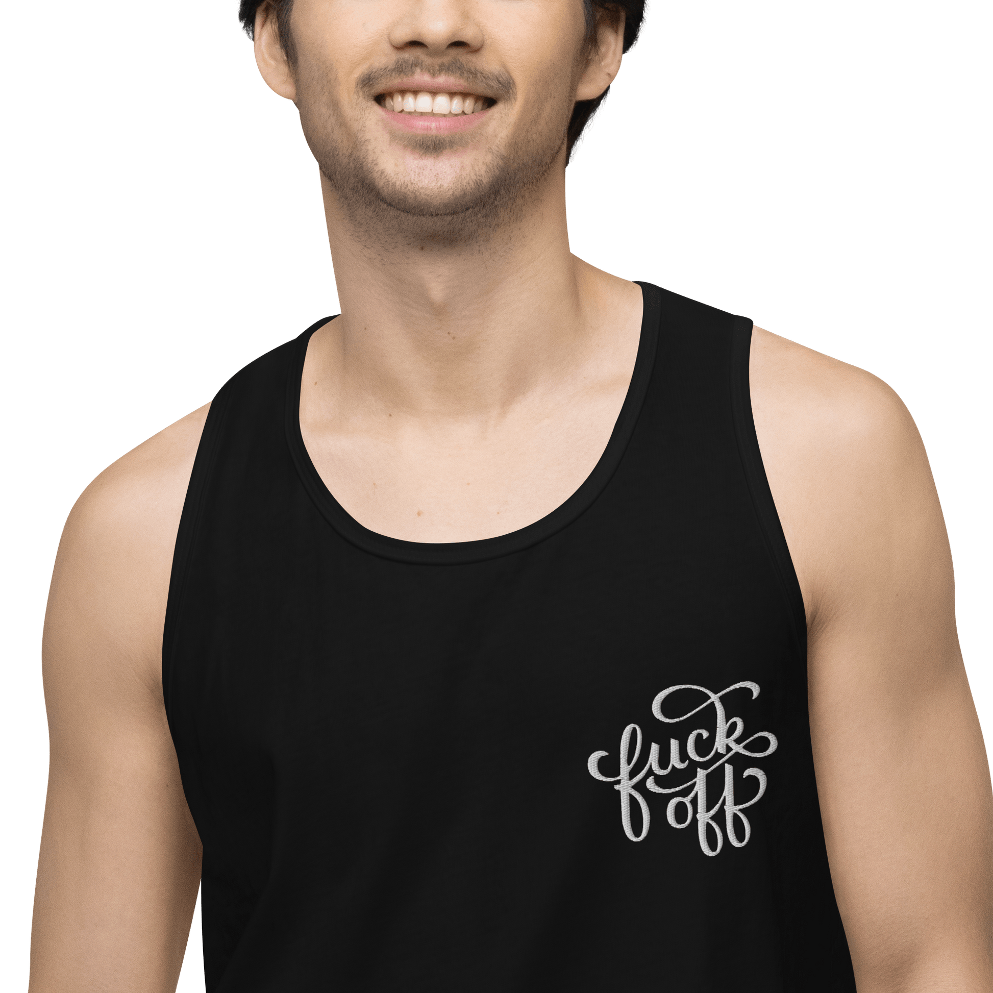 Fuck Off Embroidered Tank Top Goth Cloth Co.