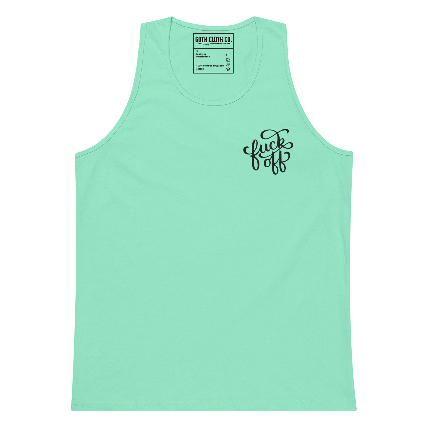 Fuck Off Embroidered Tank Top Goth Cloth Co.