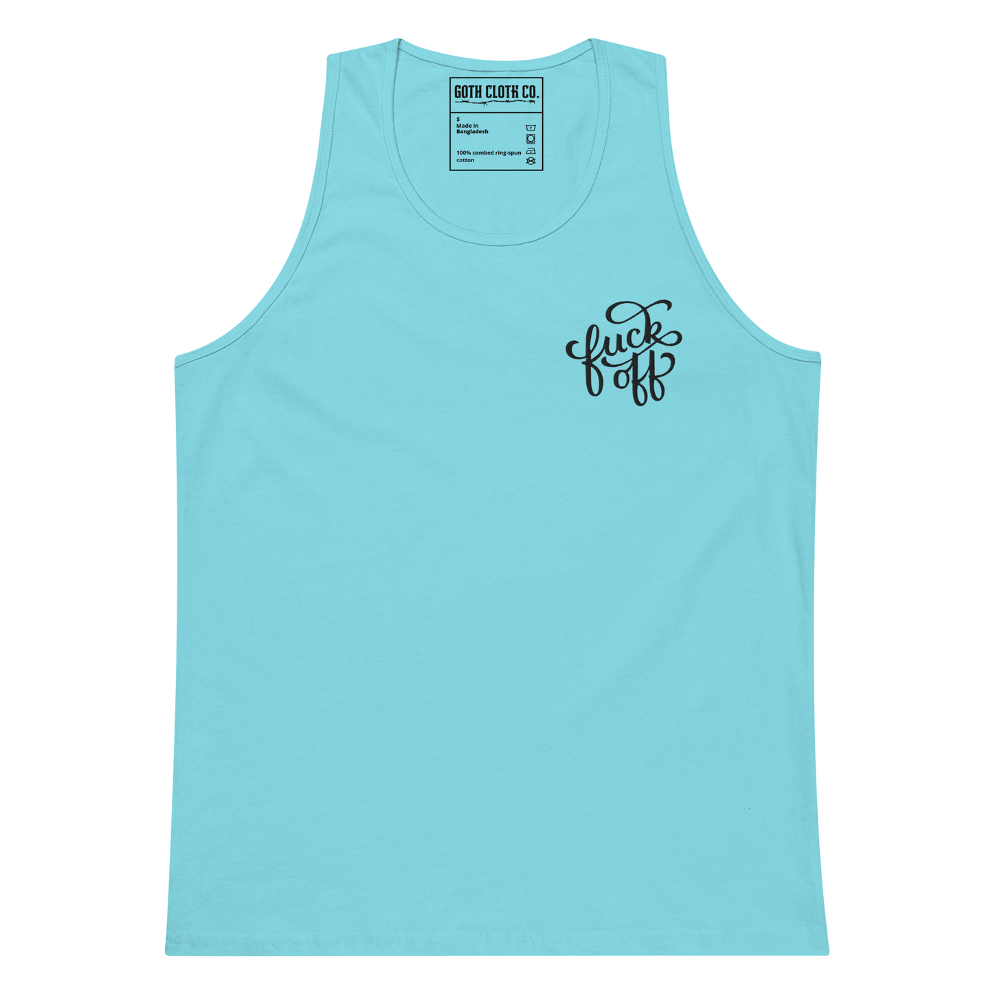 Fuck Off Embroidered Tank Top Goth Cloth Co.