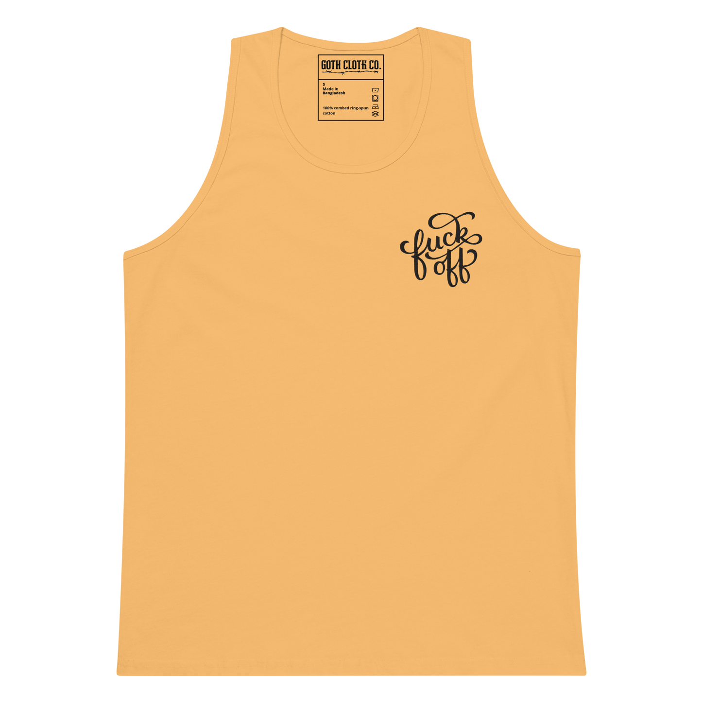 Fuck Off Embroidered Tank Top Goth Cloth Co.