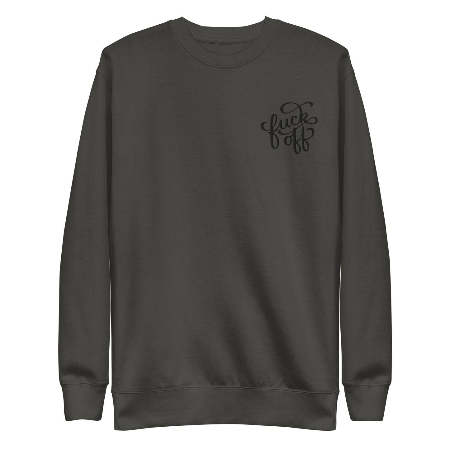 Fuck Off Embroidered Unisex Sweatshirt Goth Cloth Co.
