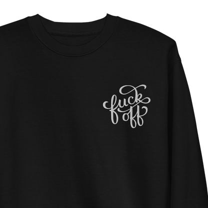 Fuck Off Embroidered Unisex Sweatshirt Goth Cloth Co.