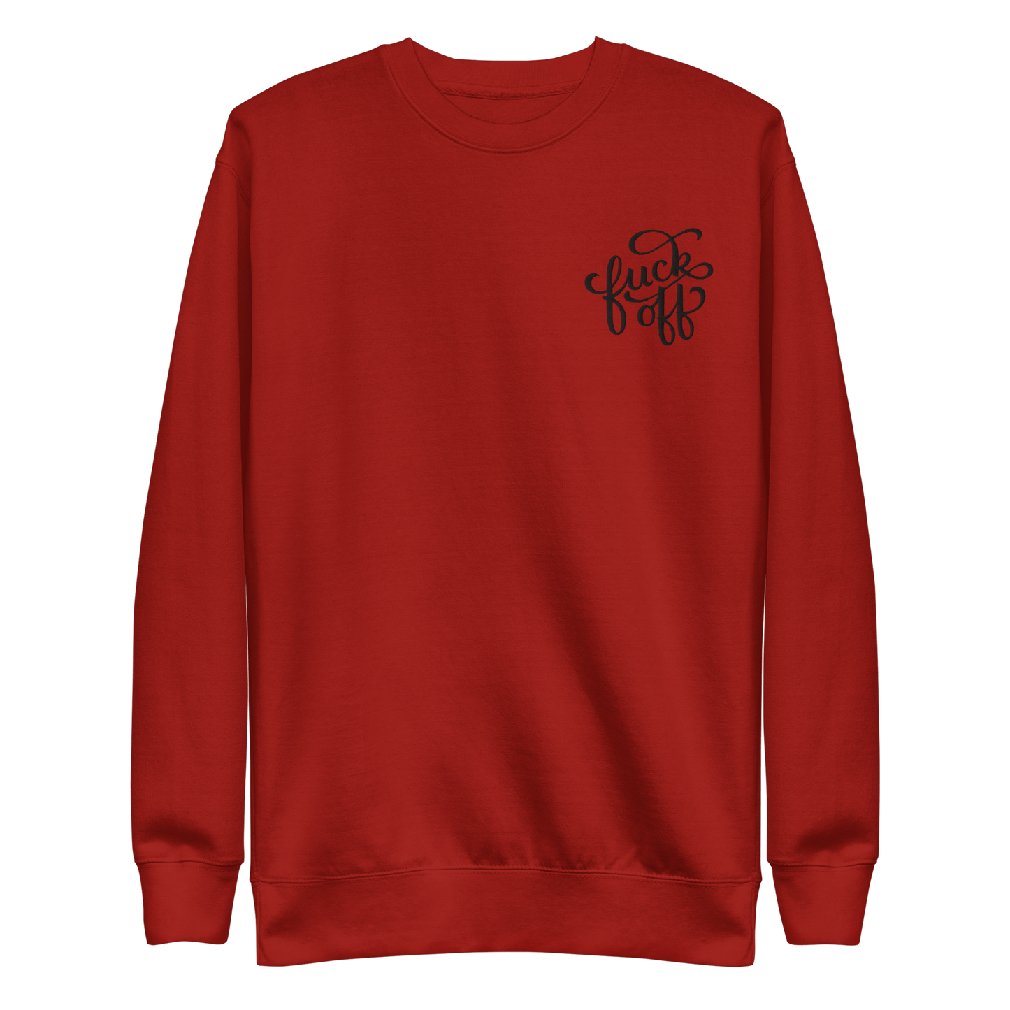 Fuck Off Embroidered Unisex Sweatshirt Goth Cloth Co.