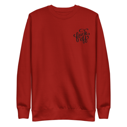 Fuck Off Embroidered Unisex Sweatshirt Goth Cloth Co.