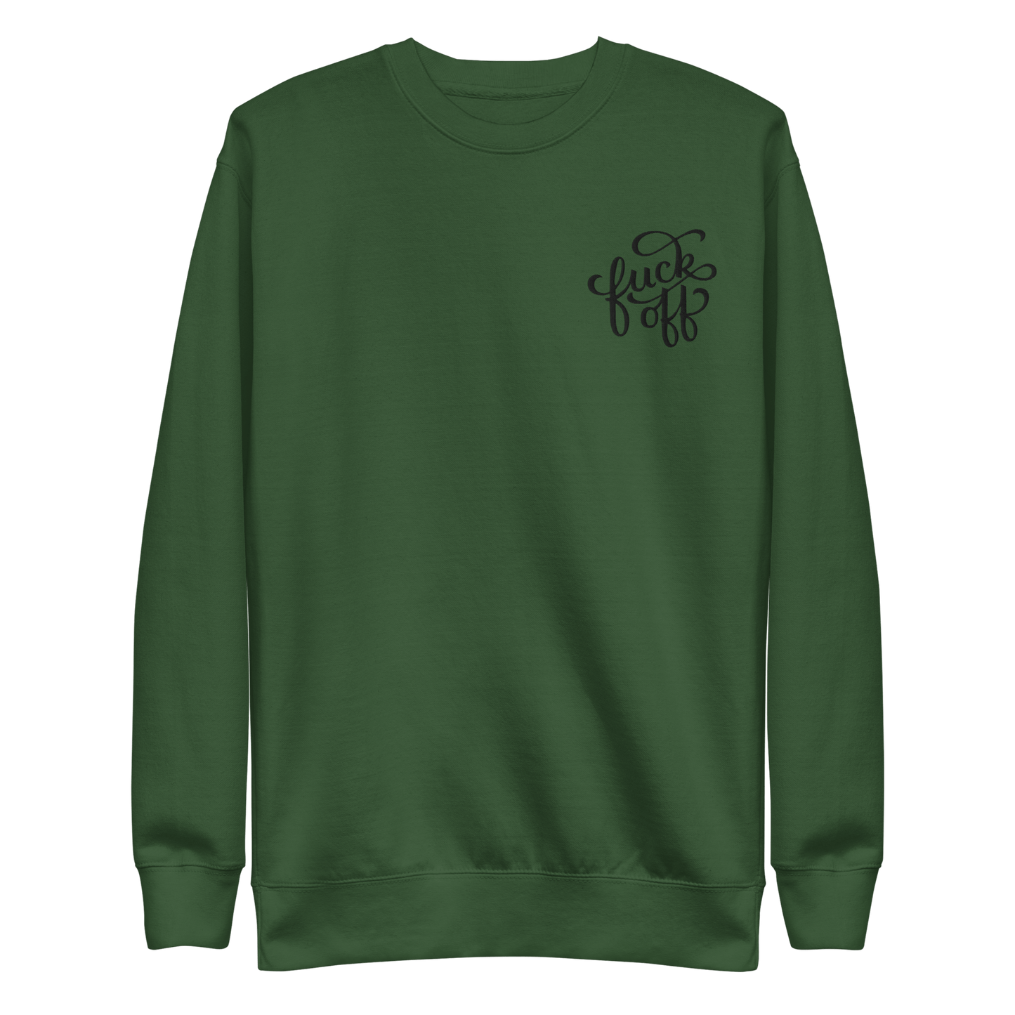 Fuck Off Embroidered Unisex Sweatshirt Goth Cloth Co.
