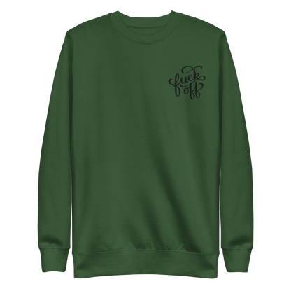 Fuck Off Embroidered Unisex Sweatshirt Goth Cloth Co.