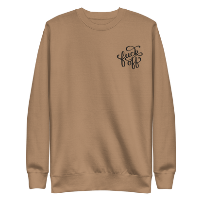 Fuck Off Embroidered Unisex Sweatshirt Goth Cloth Co.