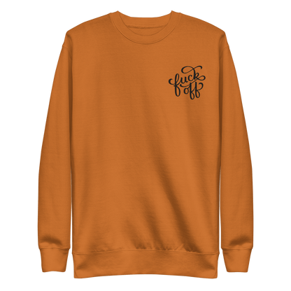 Fuck Off Embroidered Unisex Sweatshirt Goth Cloth Co.