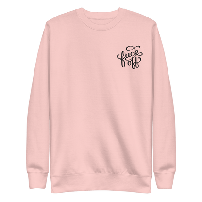 Fuck Off Embroidered Unisex Sweatshirt Goth Cloth Co.