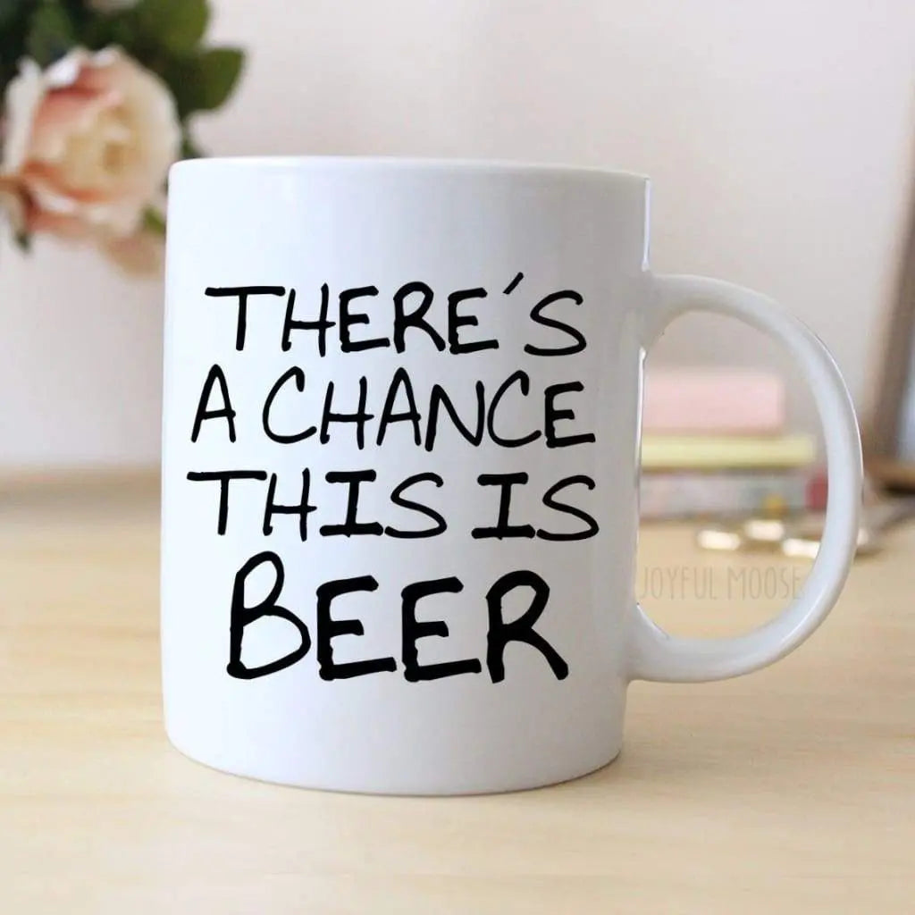 Funny Coffee Mug - Funny Beer Gift - Funny Saying Coffee Mug - Beer Mug Joyful Moose