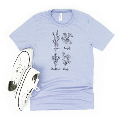 Garden Tee, Herb Tshirt, Gardening Tshirt, Plant Lover Gift, Botanical  Shirt, Gift for Gardner Joyful Moose