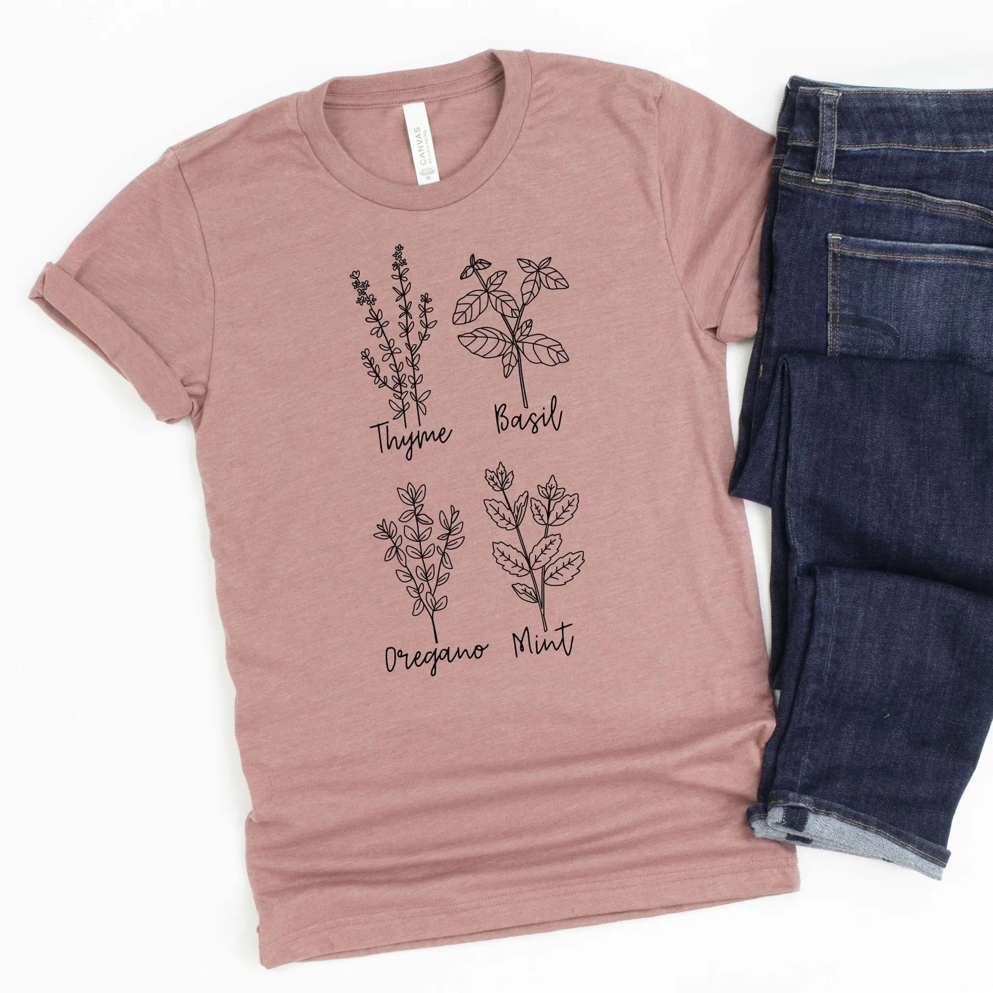 Garden Tee, Herb Tshirt, Gardening Tshirt, Plant Lover Gift, Botanical  Shirt, Gift for Gardner Joyful Moose