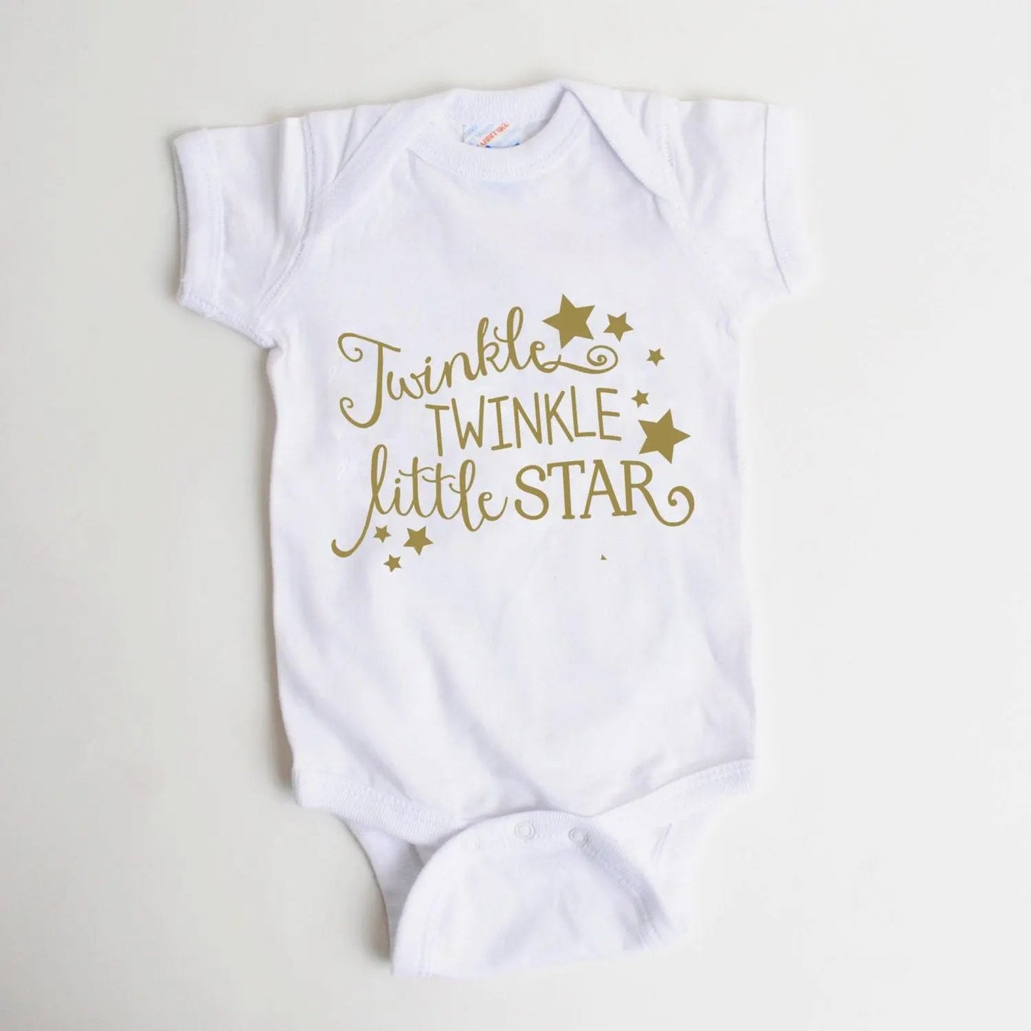 Gold Baby Bodysuit - Newborn Baby Gift - Twinkle Twinkle Little Star Joyful Moose