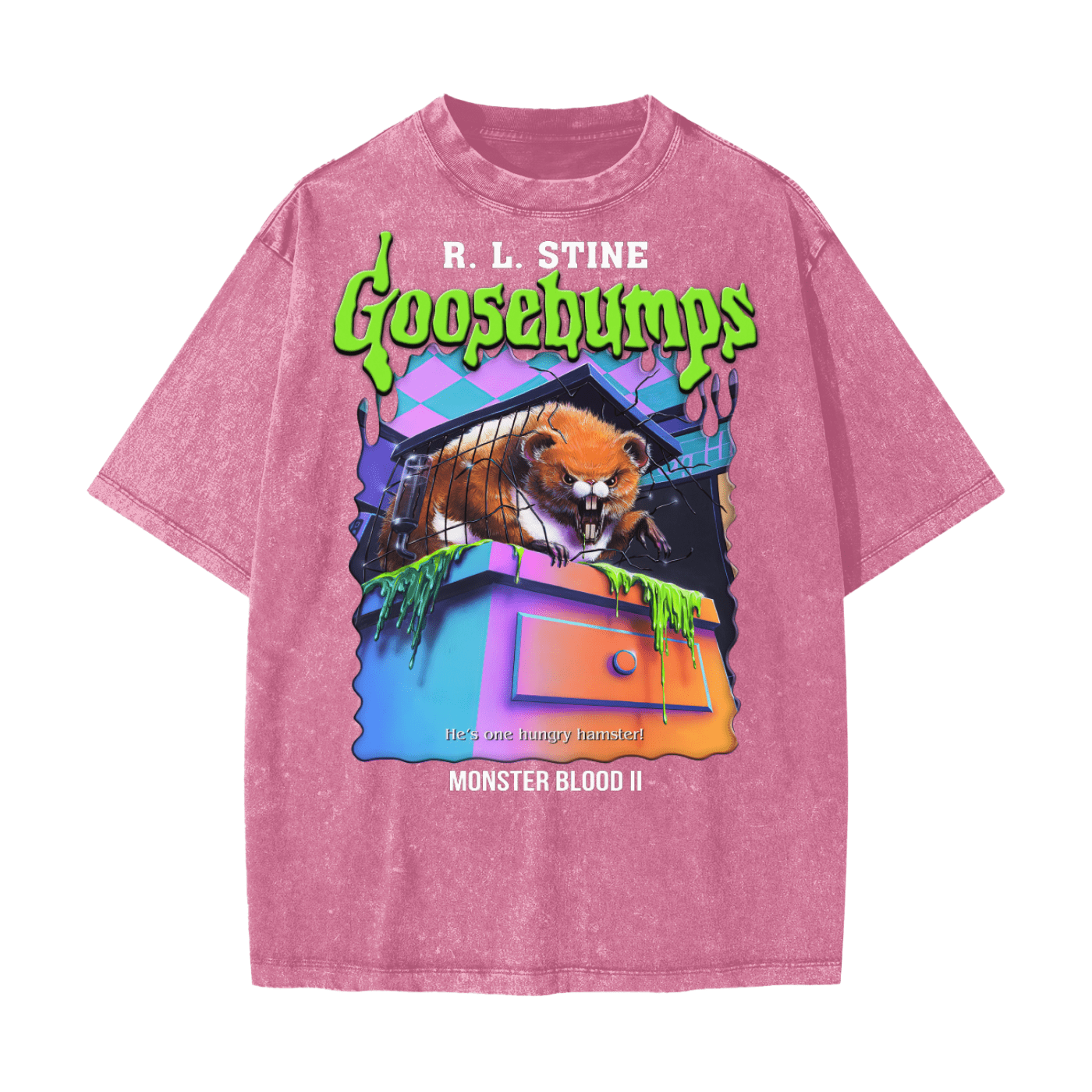 Goosebumps Monster Blood II Heavyweight Snow Washed T-Shirt Goth Cloth Co.