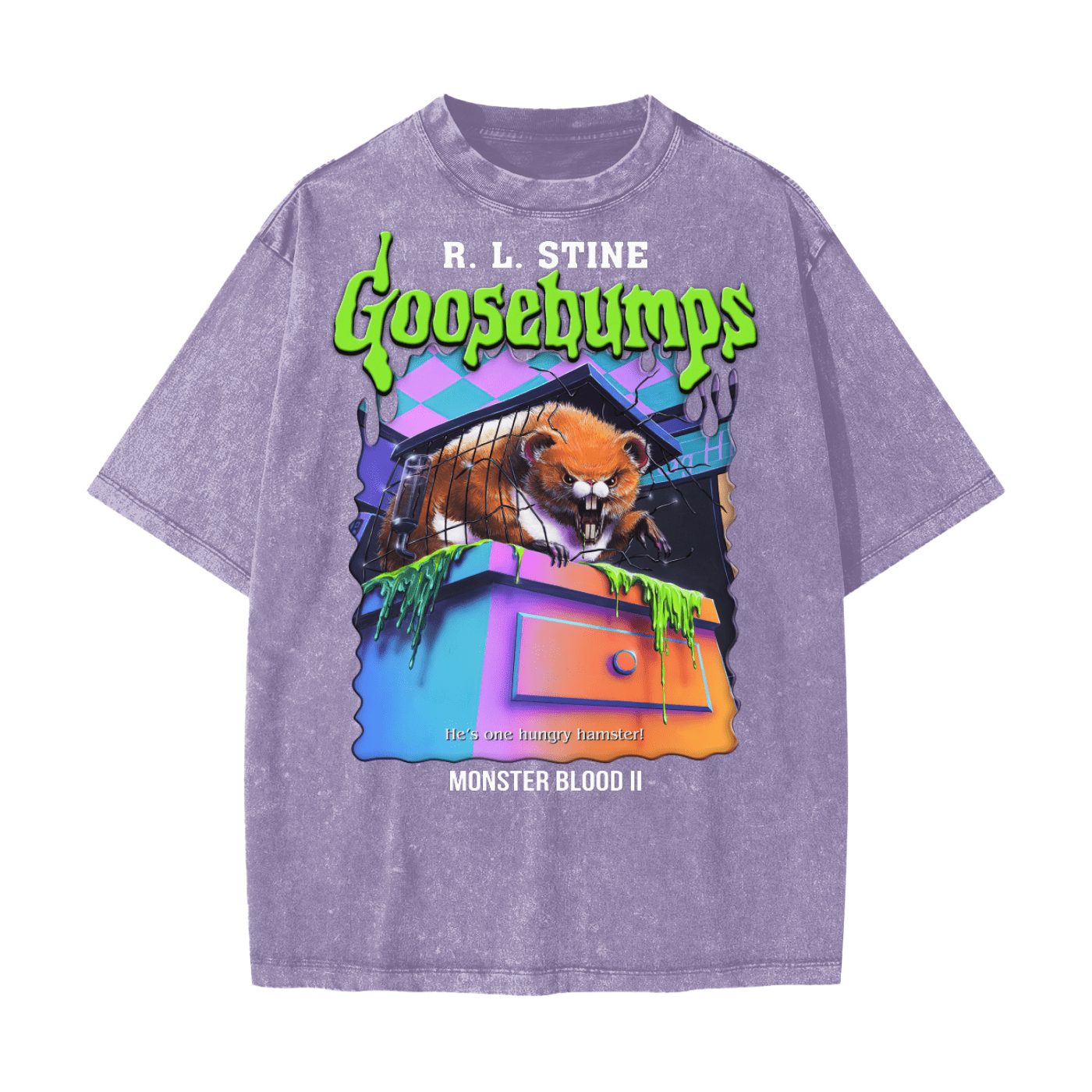 Goosebumps Monster Blood II Heavyweight Snow Washed T-Shirt Goth Cloth Co.