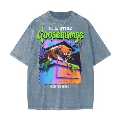 Goosebumps Monster Blood II Heavyweight Snow Washed T-Shirt Goth Cloth Co.
