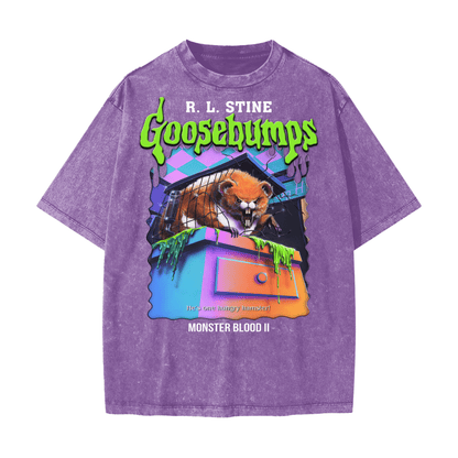 Goosebumps Monster Blood II Heavyweight Snow Washed T-Shirt Goth Cloth Co.