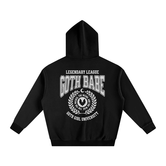 Goth Babe Oversized Fleeced Hoodie Goth Cloth Co.