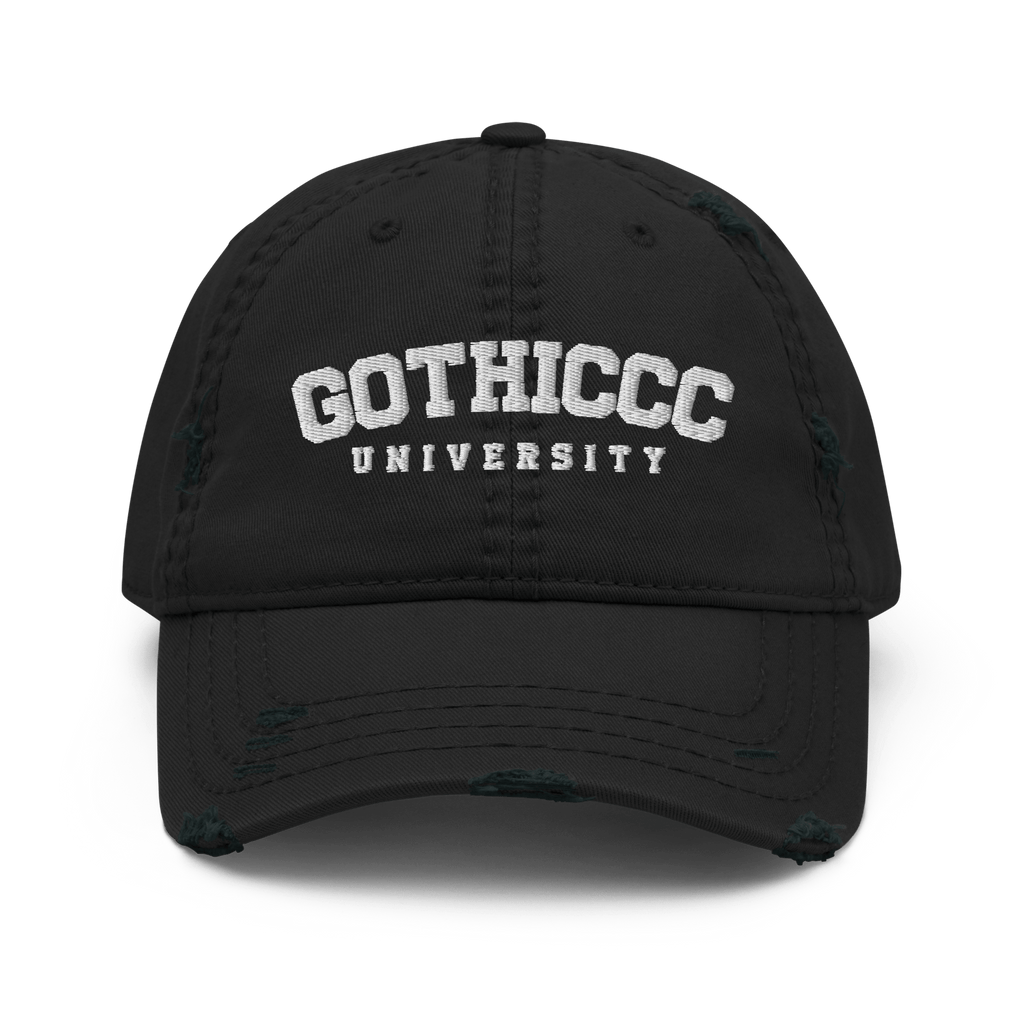 Gothiccc University Distressed Dad Hat Goth Cloth Co.