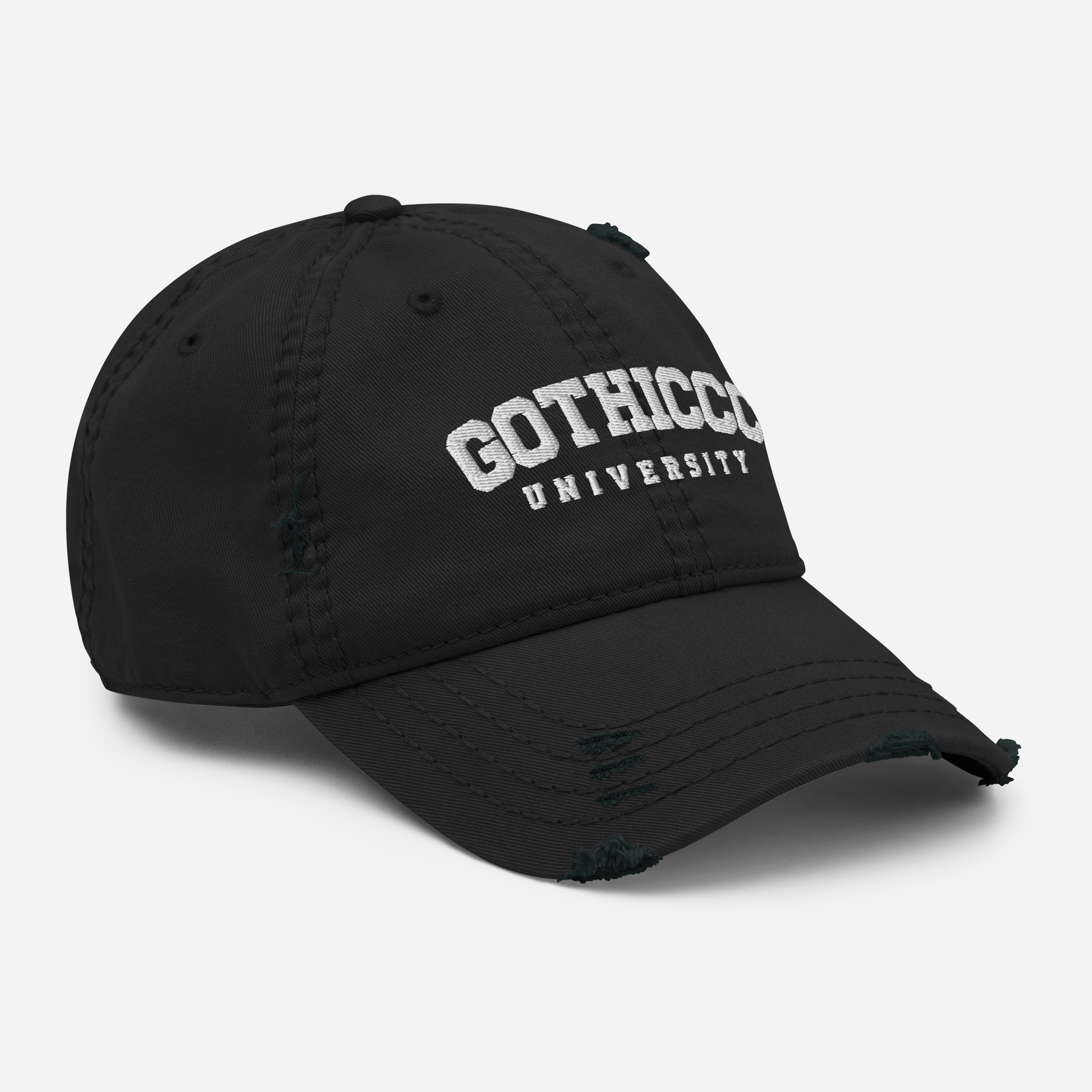 Gothiccc University Distressed Dad Hat Goth Cloth Co.