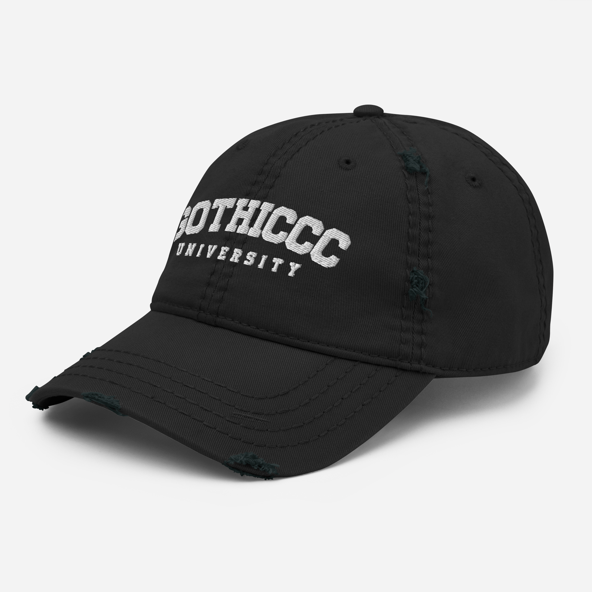 Gothiccc University Distressed Dad Hat Goth Cloth Co.
