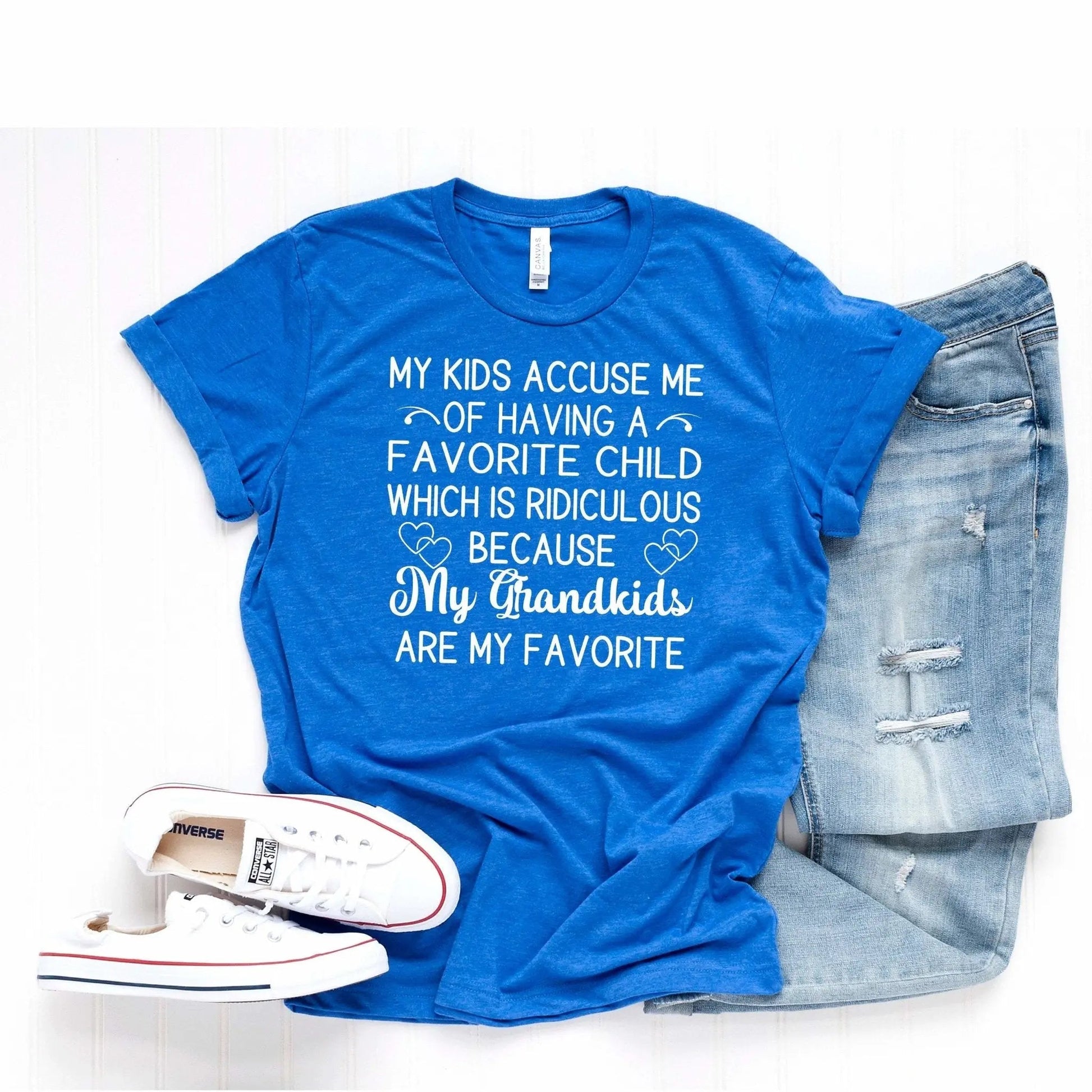 Grandma Shirt, My Grandkids are My Favorite T-shirt for Grandmother, Nana Joyful Moose