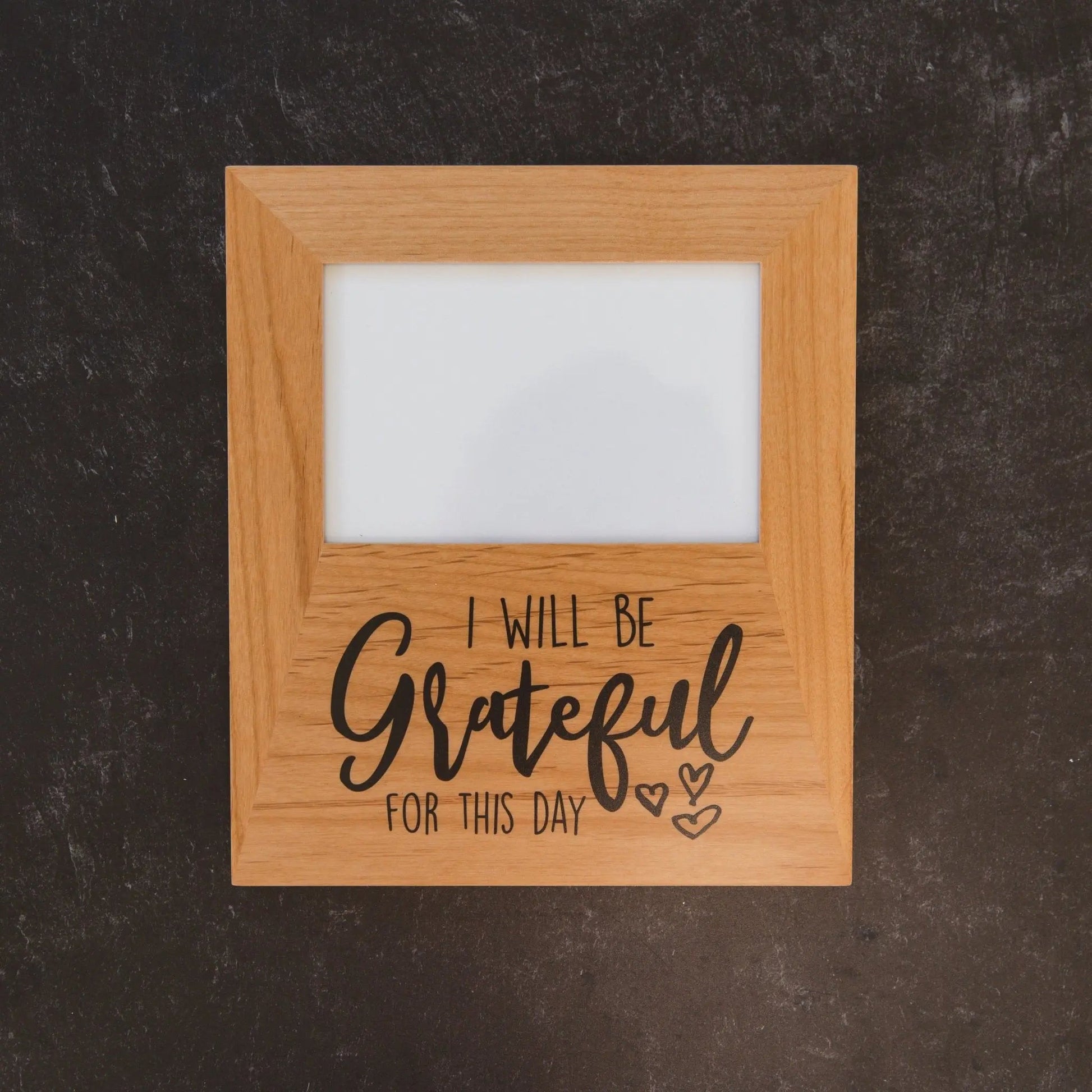 Grateful wood photo frame, 4x6 Photo Frame for Desk, Office Decor Gift for Her, coworker gift, special occasion memento Joyful Moose