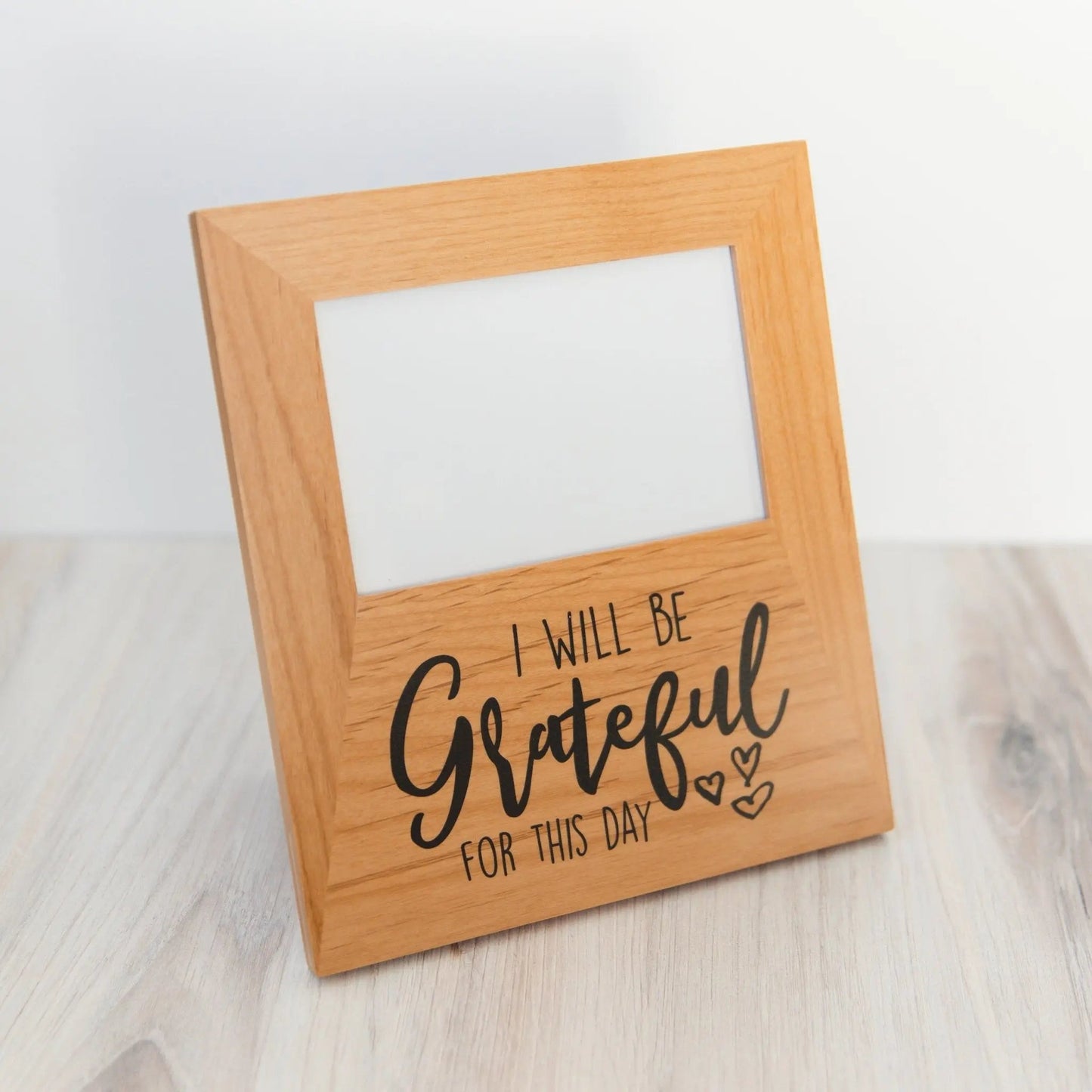 Grateful wood photo frame, 4x6 Photo Frame for Desk, Office Decor Gift for Her, coworker gift, special occasion memento Joyful Moose