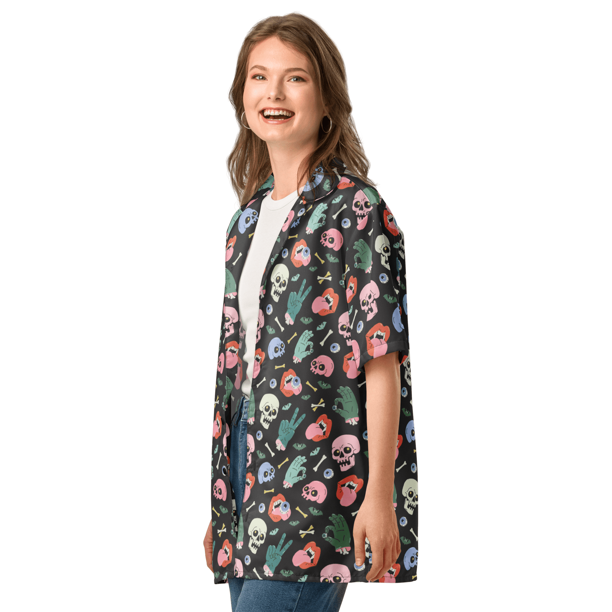Graveyard Smash Unisex Button Up Shirt Goth Cloth Co.
